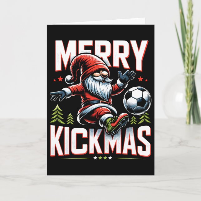 Carte Gnome de foot Joyeux Kick Noël  (Devant)
