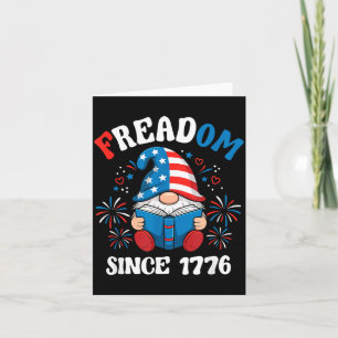Carte Gnome de la liberté Livre patriotique 4 juillet