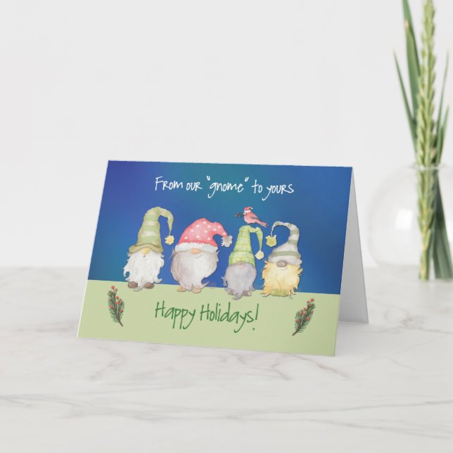 Carte Gnome drôle de notre maison à vos vacances (Devant)