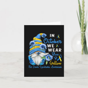 Carte Gnome En Octobre Nous Portons Le Syndrome Bleu Jau