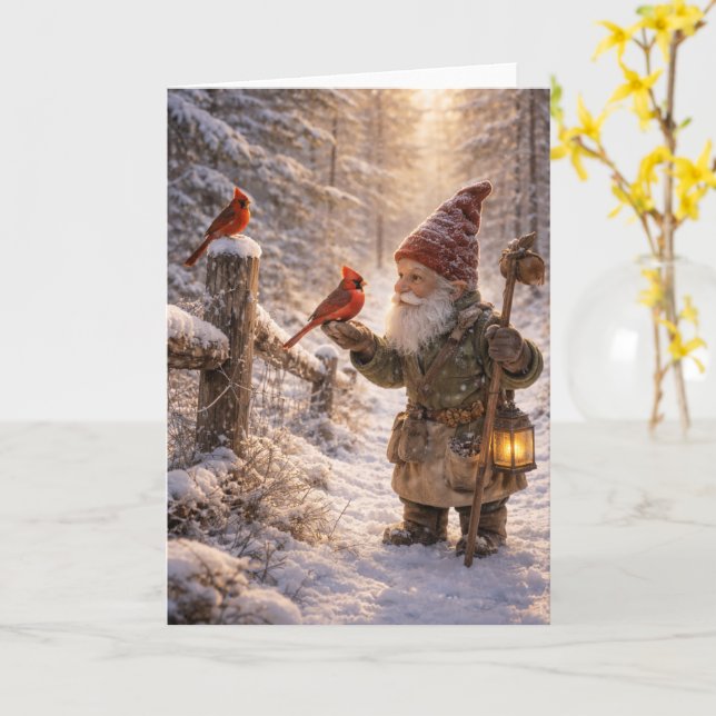 Carte Gnome et Cardinal (Fleur jaune)