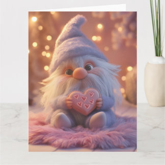 Carte Gnome mignon avec cœur : conception pour la Saint-