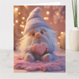 Carte Gnome Mignon avec Cœur : Design pour la Saint-Vale