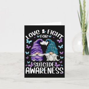 Carte Gnome Violet Avec Mignonne Motif Papillon Suicide 