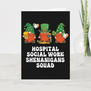 Carte Gnomes de travail social hospitalier Travailleur s