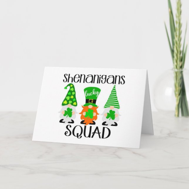 CARTE GNOMES DIT **HEUREUX ANNIVERSAIRE** GROUPE (Devant)