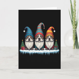 Carte Gnomes drôles de Pitbull Noël Gnome Femmes Hommes
