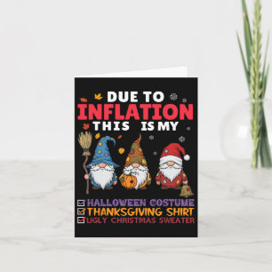 Carte Gnomes Inflation Halloween Thanksgiving Noël