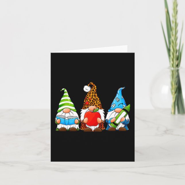 Carte Gnomes mignons Étudiants Enseignant Gnome Tee Fun  (Devant)