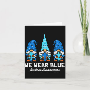 Carte Gnomes Nous Portons Bleu Autisme Sensibilisation A