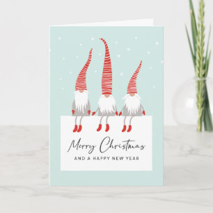 Carte Gnomes scandinaves Joyeux Noël