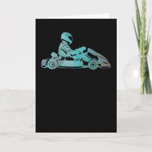 Carte Go-kart Kart Racing Driver Karting Retro Cadeau