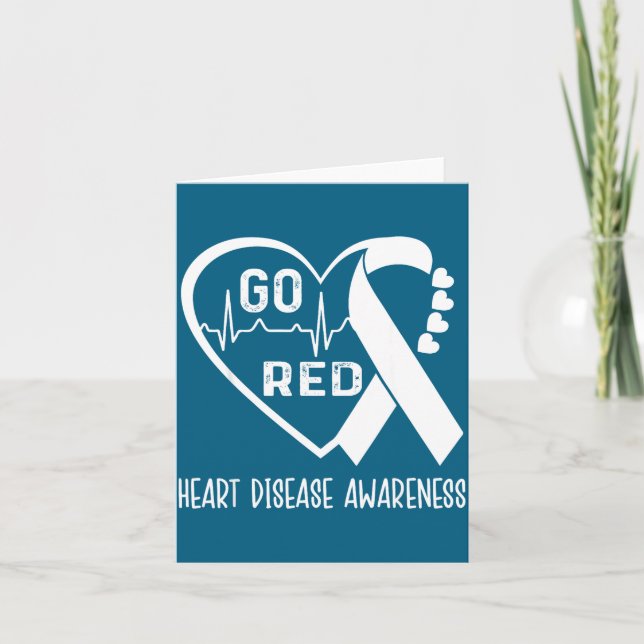 Carte Go Red - February American Heart Health Month Awar (Devant)