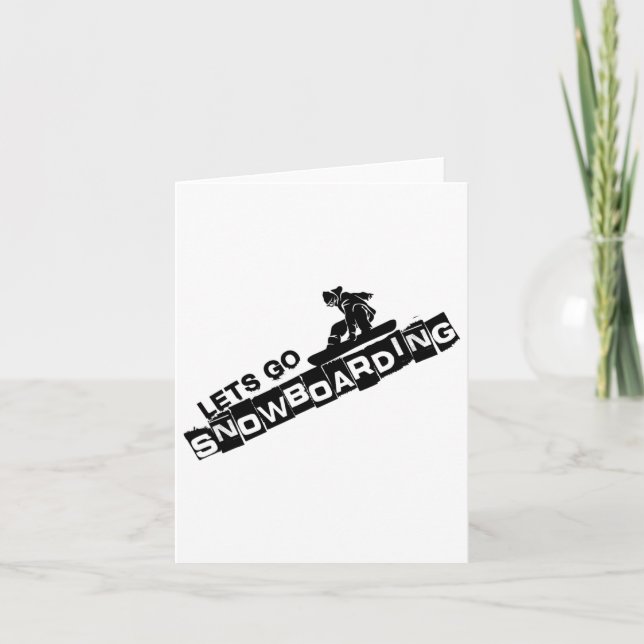Carte Go Snowboard Snowboard Snowboard Cadeau (Devant)