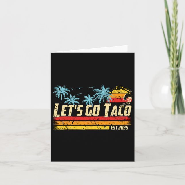 Carte Go Taco Est 2025 Funny Retro Golfe de Taco Ch (Devant)