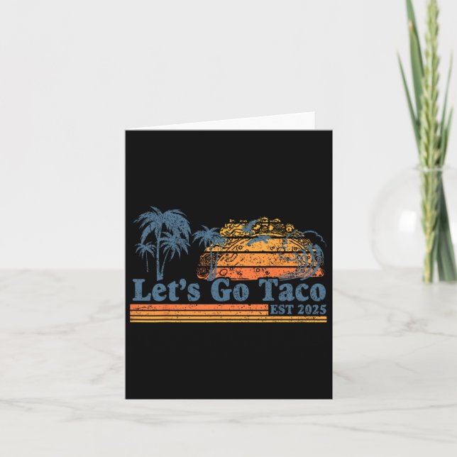 Carte Go Taco Est 2025 Funny Retro Golfe de Taco Ch (Devant)
