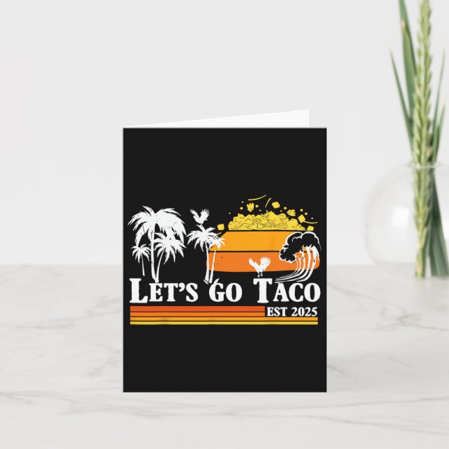 Carte Go Taco Est 2025 Funny Retro Golfe de Taco Ch (Devant)