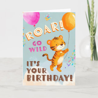 Carte Go Wild Little Tiger Birthday Greeting