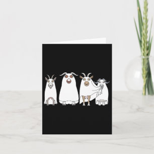 Carte Goat Ghost Halloween Agricole Chèvre Lover Effrayé
