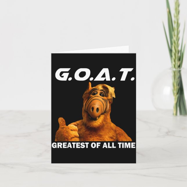 Carte Goat Greatest Of All Time Funny Meme  (Devant)