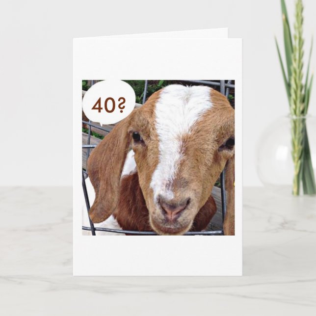 Carte GOAT=VOUS DEVEZ M'ENTRAÎNER "40e ANNIVERSAIRE" (Devant)