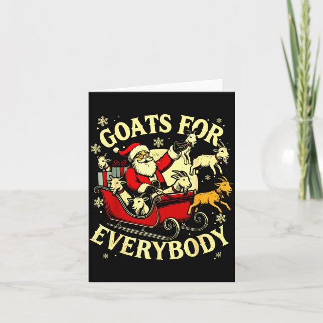 Carte Goats For Everybody Santa Funny Christmas Goat Mom (Devant)