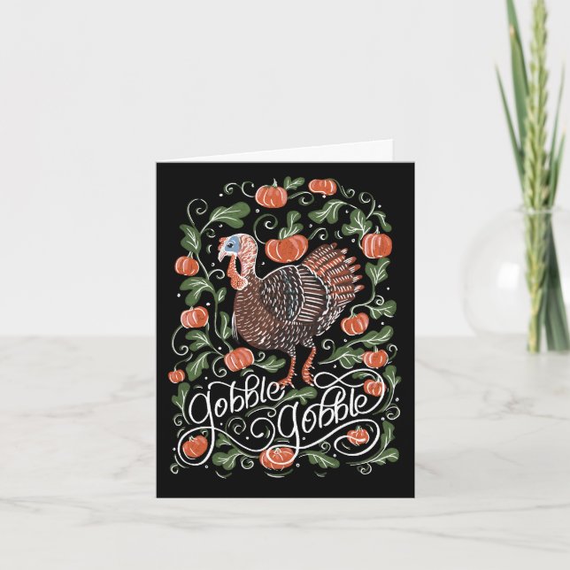 Carte Gobble Gobble Turquie Thankgiving (Devant)