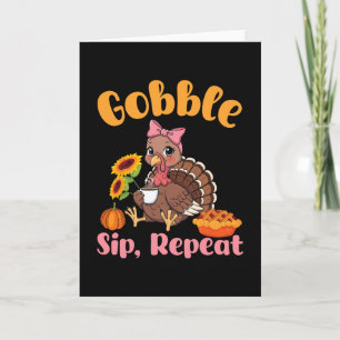 Carte Gobble Sip Repeat Café Turquie Avec Tarte Au Citro