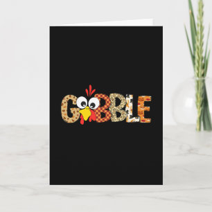 Carte Gobble Till You Wobble Cool Turkey Action de grâce