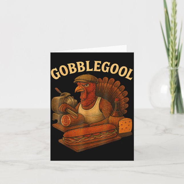 Carte Gobbol Turkey Thanksgiving  (Devant)