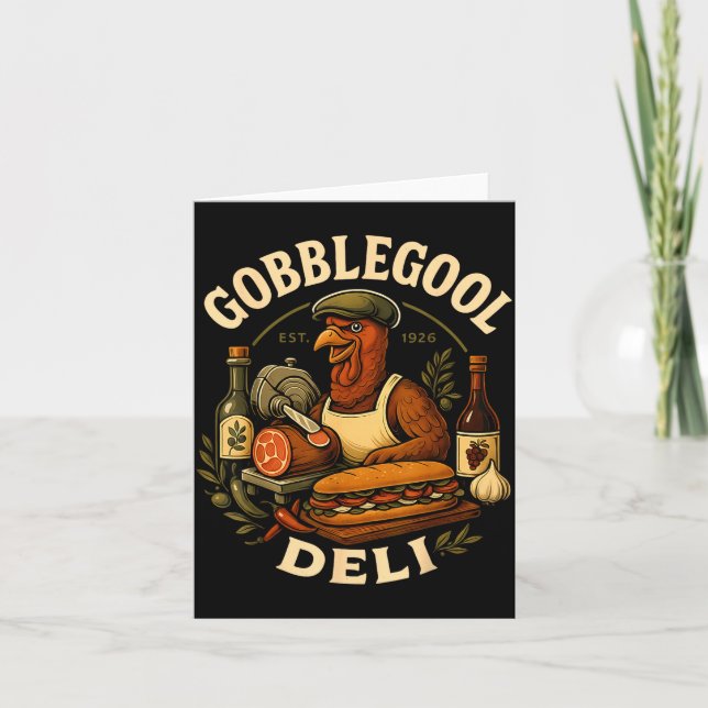 Carte Gobbol Turkey Thanksgiving Italian Turkey Chef  (Devant)