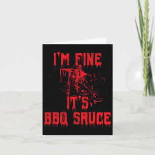 Carte Gobelet de sang - Je suis Bbq Sauce Funny Hallowee