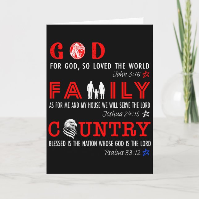 Carte God Family Country  (Devant)