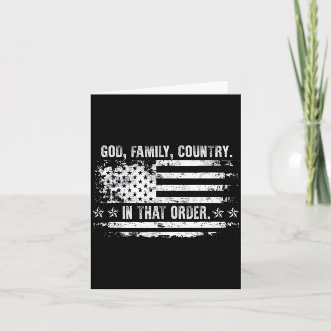Carte God Family Country Patriotic Faith Pride Usa For S (Devant)