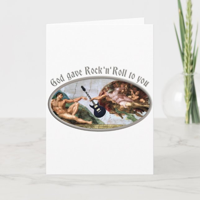 Carte God gave rock and roll to you (Devant)