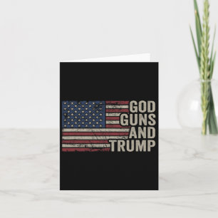 Carte God Guns And Trump - Pro God Gun Drôle Républicain
