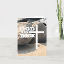 God is My Rock Bible Verse White Cross Christian