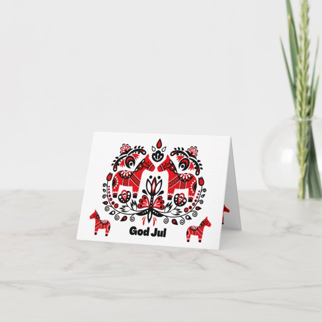 Carte God Jul (Julkort) Noël suédois (Devant)
