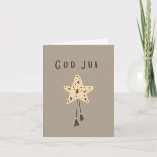 Carte God jul (julkort) Noël suédois (Devant)