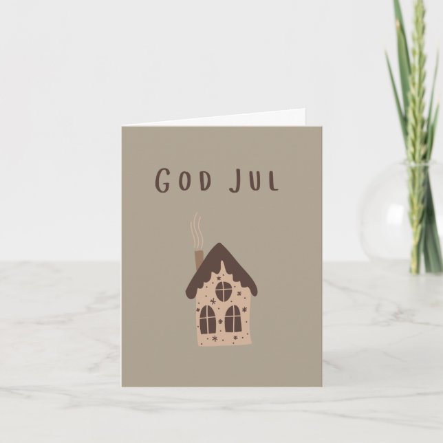 Carte God jul (julkort) Noël suédois (Devant)