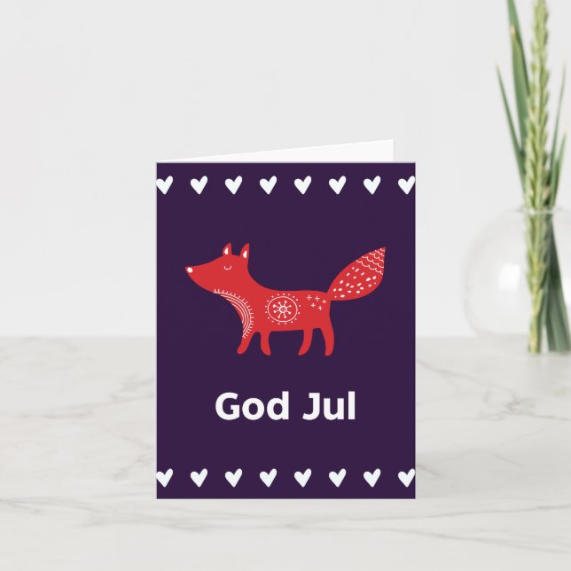 Carte God Jul, Noël suédois (Devant)