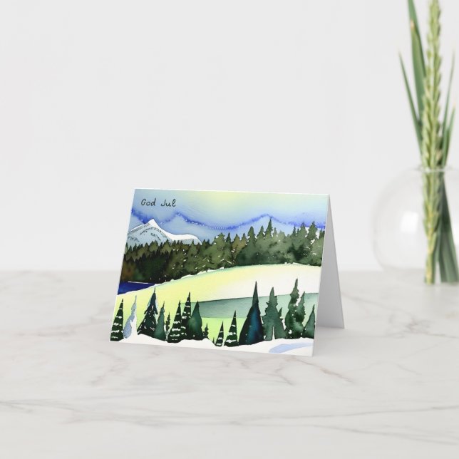 Carte God Jul, Noël suédois (Devant)