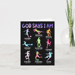 Carte God Says I Am Christian Filles Adolescentes Enfant