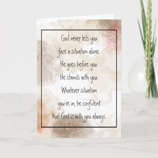 Carte God With You Always Never Alone Inspirational   (Devant)