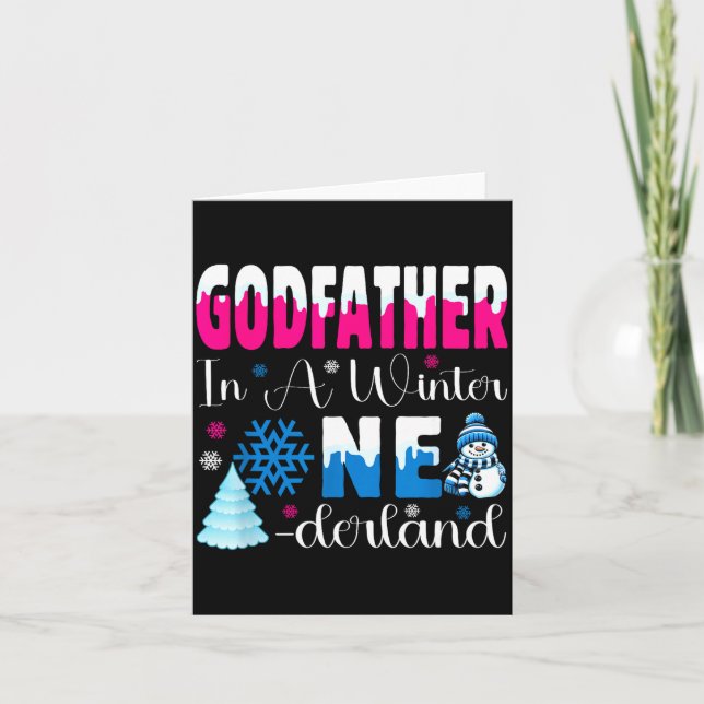 Carte Godfather In A Winter Onederland Bday Girl Sweet S (Devant)
