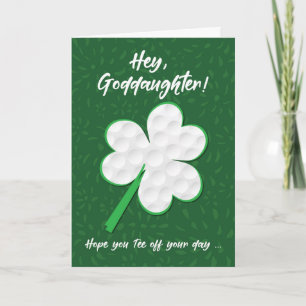 Carte Godgirl Golf Sports Saint Patrick's Day Shamrock