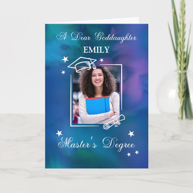 Carte Godgirl Photo Custom Nom Master's Degree (Devant)
