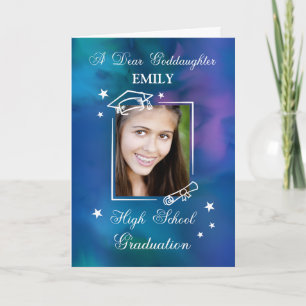 Carte Godgirl Photo personnalisée Nom de l'école seconda