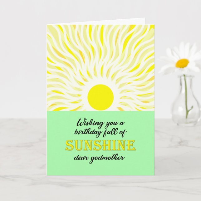 Carte Godmère Anniversaire Bright Sunshine Card (Petite plante)