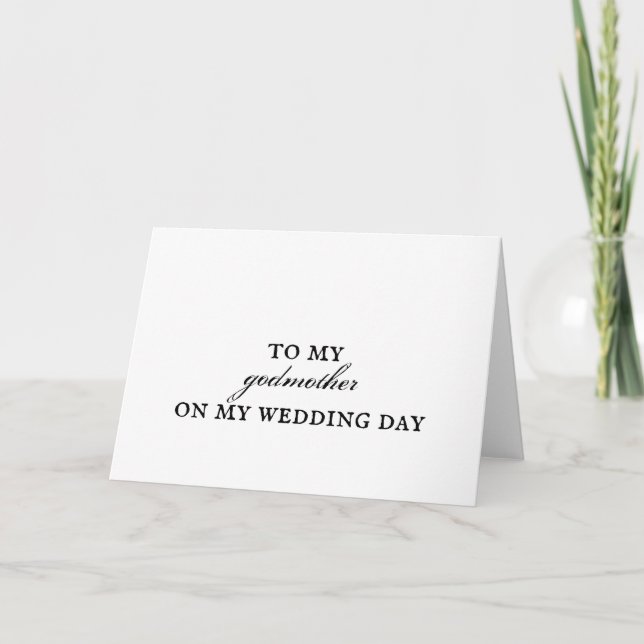 Carte Godmother Wedding Thank You Card (Devant)